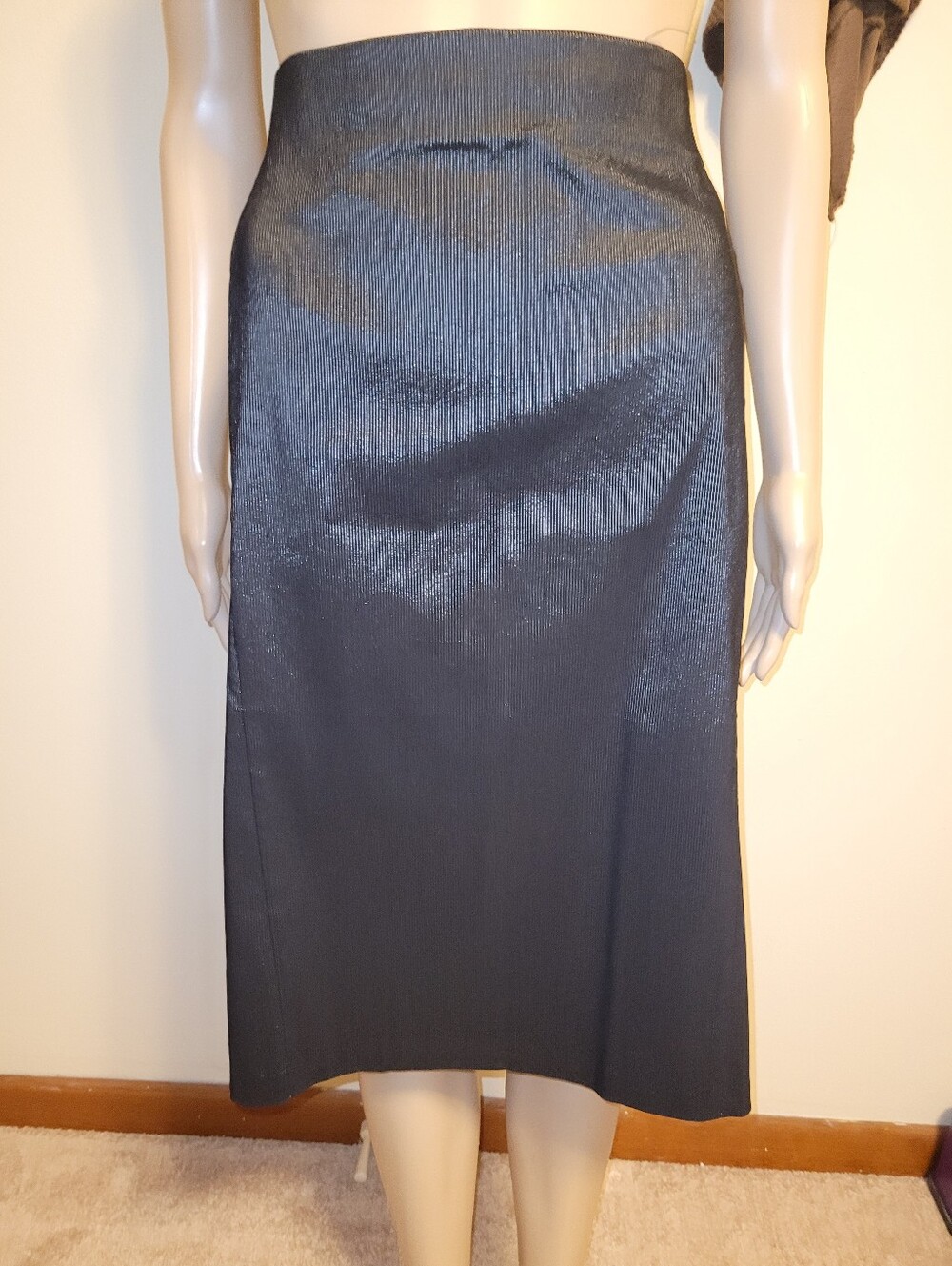 NWT - Cato Classic Black Shimmer Midi Skirt - Size 24W